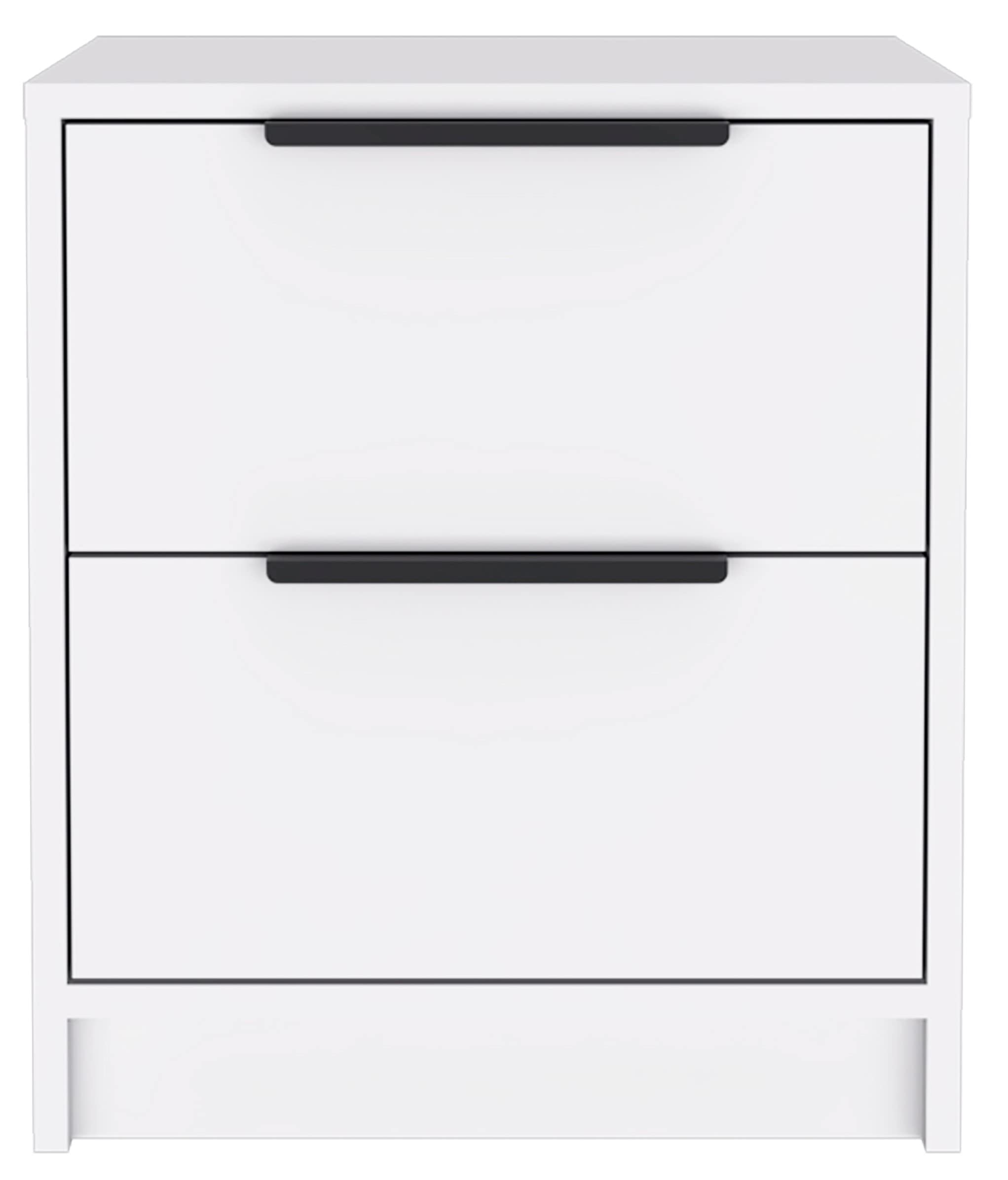 HomeRoots Stylish White Two Drawer Nightstand